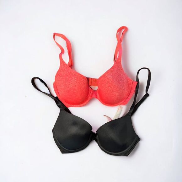 Victoria Secret Pink Pushup Crisscross Backs Bundle Bras 32C - Picture 1 of 9